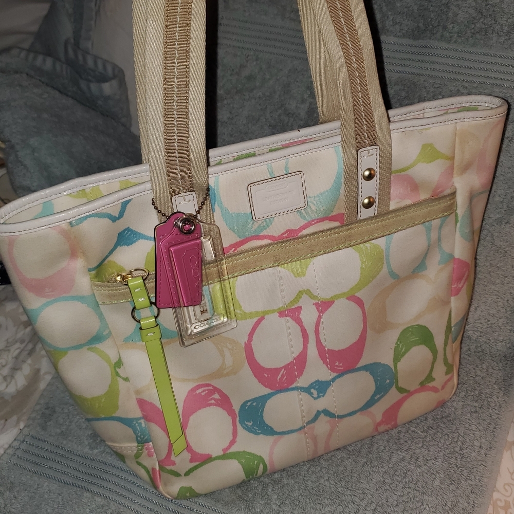 Coach Multicolor Scribbles Tote